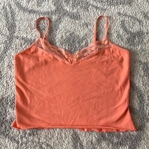 Express peach cropped tank